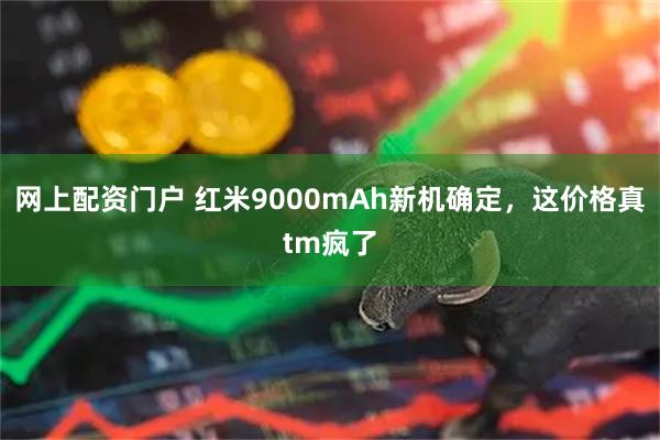 网上配资门户 红米9000mAh新机确定，这价格真tm疯了